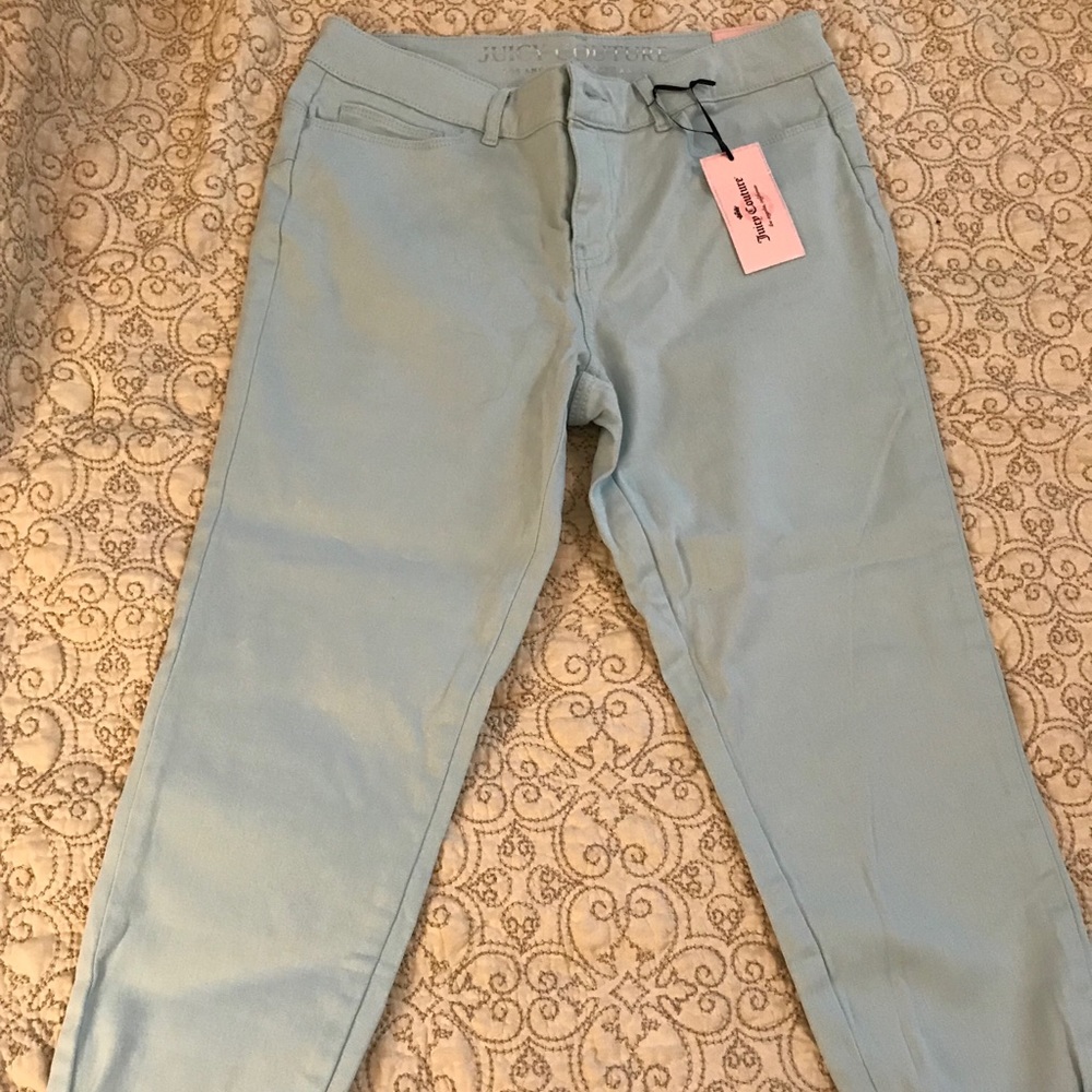 NWT Juicy couture light blue Capri pants